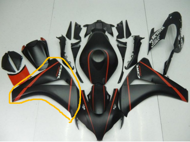 Purchase Right Side Fairing for 2008-2011 Matte Black Red Honda CBR1000RR UK