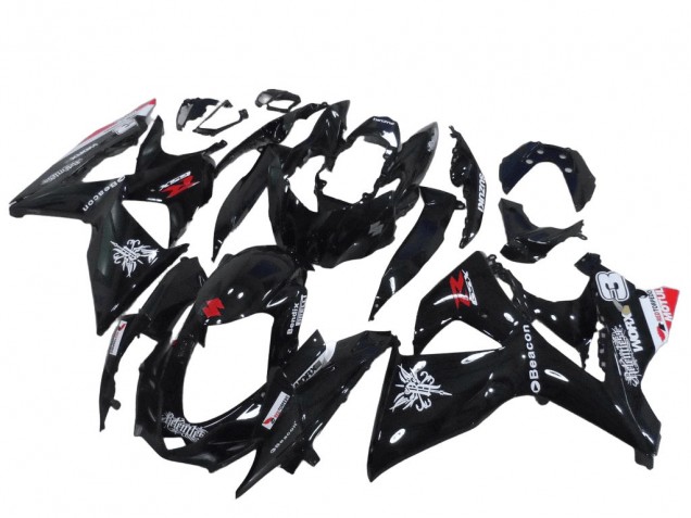 Purchase 2003-2004 Custom Black White Beacon Suzuki GSXR 1000 Motorcycle Fairing UK