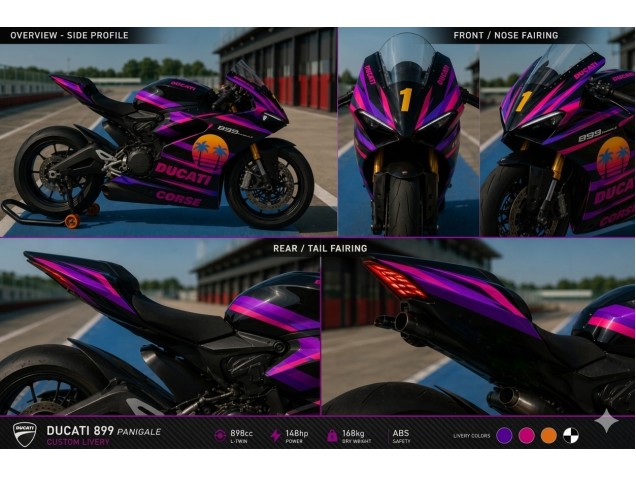 Purchase Custom Order: 2011-2014 Ducati Panigale 899 Motorcycle Fairings UK
