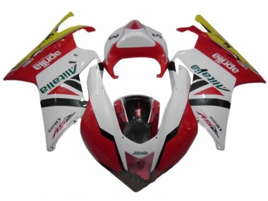 Purchase 2007 White Red Green Yellow Alitalia Aprilia RSV1000 Motorcycle Fairings UK