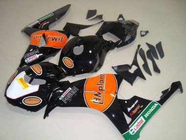 Purchase 2006-2007 Glossy Black Orange Green Hm Plant Racing Honda CBR1000RR Motorcycle Fairings UK