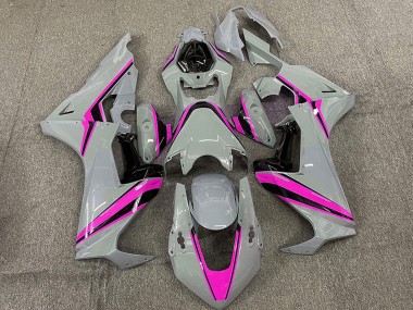 Purchase 2017-2023 Nardo Grey with Pink Stripe Honda CBR1000RR Motorcycle Fairings UK