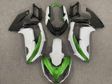 Purchase 2009-2011 White Green Matte Black Kawasaki Ninja 650R Motorcycle Fairings UK