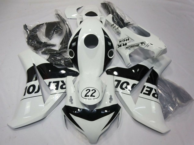 Purchase 2008-2011 White Glossy Black Repsol 22 Honda CBR1000RR Motorcycle Fairings UK