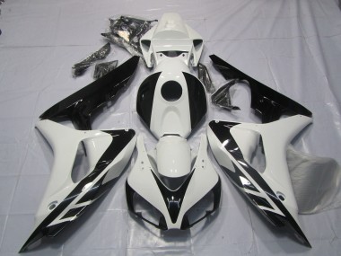 Purchase 2006-2007 White Glossy Black OEM Style No Decals Honda CBR1000RR Motorcycle Fairings UK