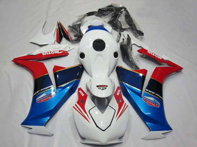 Purchase 2012-2016 White Red Blue Motul Honda CBR1000RR Motorcycle Fairings UK