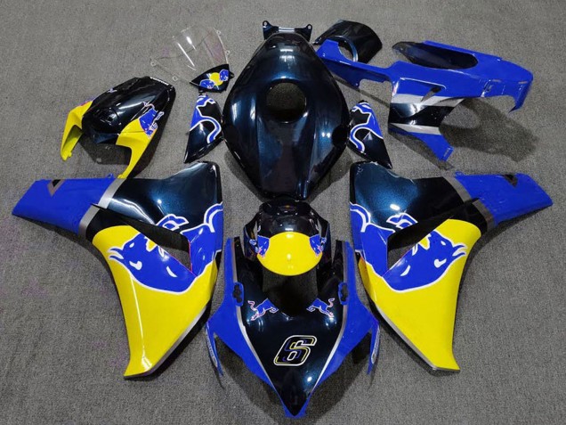 Purchase 2008-2011 Dark Blue Yellow Red Bull Honda CBR1000RR Motorcycle Fairing UK