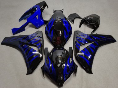 Purchase 2008-2011 Glossy Black Blue Flame Honda CBR1000RR Motorcycle Fairings UK