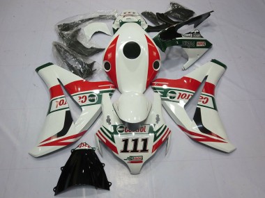 Purchase 2008-2011 White Red Green Castrol 111 Honda CBR1000RR Motorcycle Fairings UK