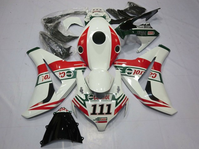 Purchase 2008-2011 White Red Green Castrol 111 Honda CBR1000RR Motorcycle Fairings UK