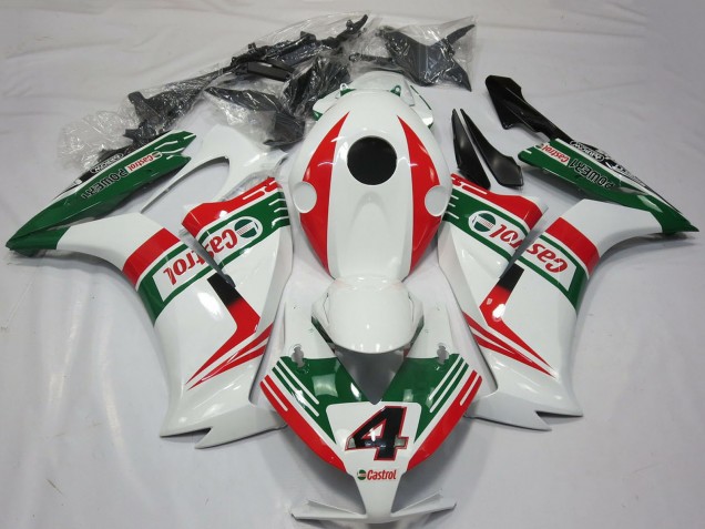 Purchase 2012-2016 White Red Green Castrol 4 Honda CBR1000RR Motorcycle Fairings UK