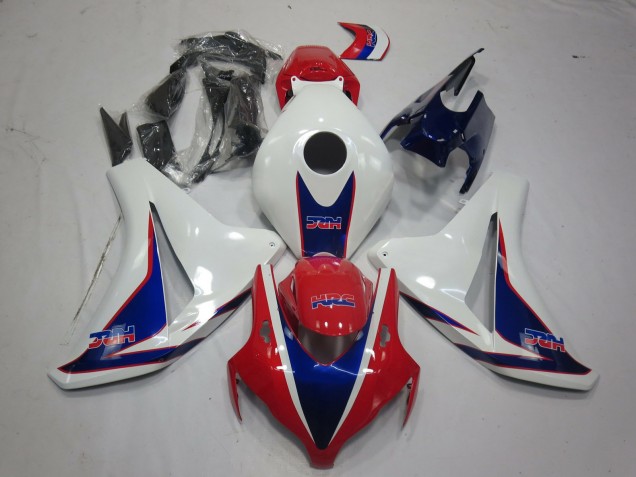 Purchase 2008-2011 White Red Blue HRC Style Honda CBR1000RR Motorcycle Fairings UK
