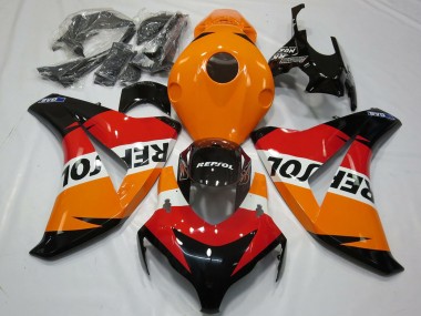 Purchase 2008-2011 Orange White Red Glossy Black Repsol Honda CBR1000RR Motorcycle Fairings Kit UK