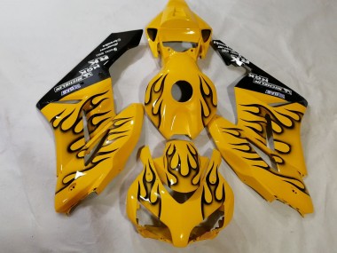 Purchase 2012-2016 Yellow Black Flame Honda CBR1000RR Motorcycle Fairings UK