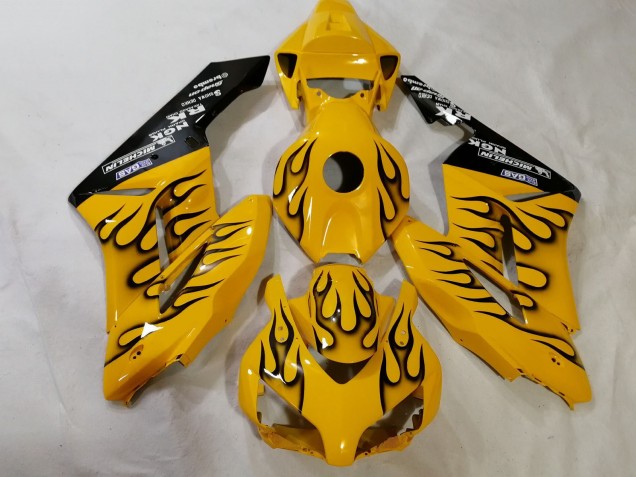 Purchase 2012-2016 Yellow Black Flame Honda CBR1000RR Motorcycle Fairings UK