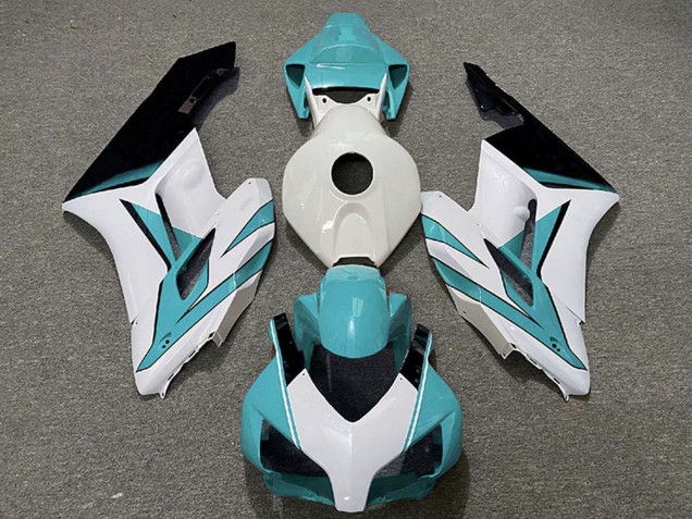 Purchase 2004-2005 White Cyan Blue Glossy Black Honda CBR1000RR Motorcycle Fairings UK