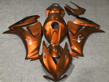 Purchase 2012-2016 Deep Orange Glossy Black Honda CBR1000RR Motorcycle Fairings UK