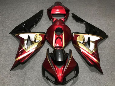 Purchase 2006-2007 Red White Gold Glossy Black Honda CBR1000RR Motorcycle Fairings UK