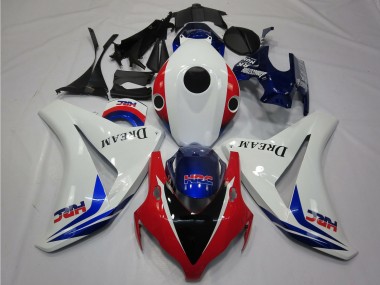 Purchase 2008-2011 White Red Blue HRC Dream Glossy Black Honda CBR1000RR Motorcycle Fairings UK