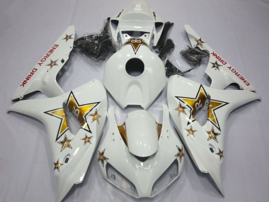 Purchase 2006-2007 White Gold Star Energy Drink Honda CBR1000RR Motorcycle Fairings UK