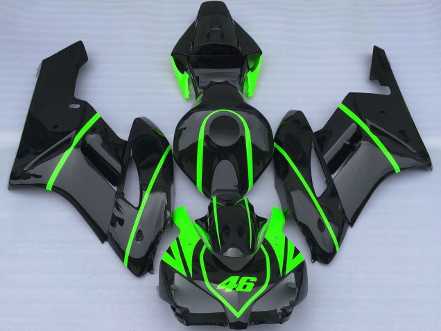 Purchase 2004-2005 Glossy Black High Viz Green Honda CBR1000RR Motorcycle Fairings UK