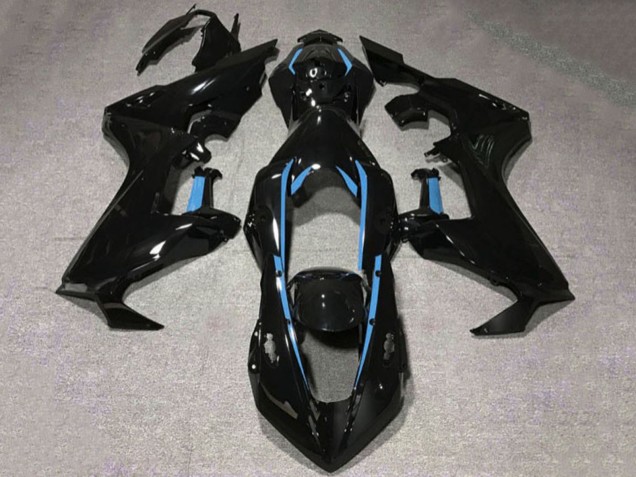 Purchase 2017-2023 Glossy Black Light Blue Lining Honda CBR1000RR Motorcycle Fairings UK