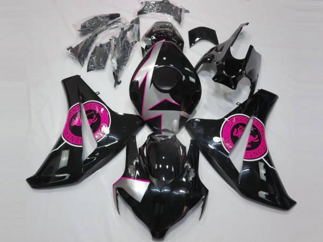 Purchase 2008-2011 Silver Pink Glossy Black Honda CBR1000RR Motorcycle Fairings UK