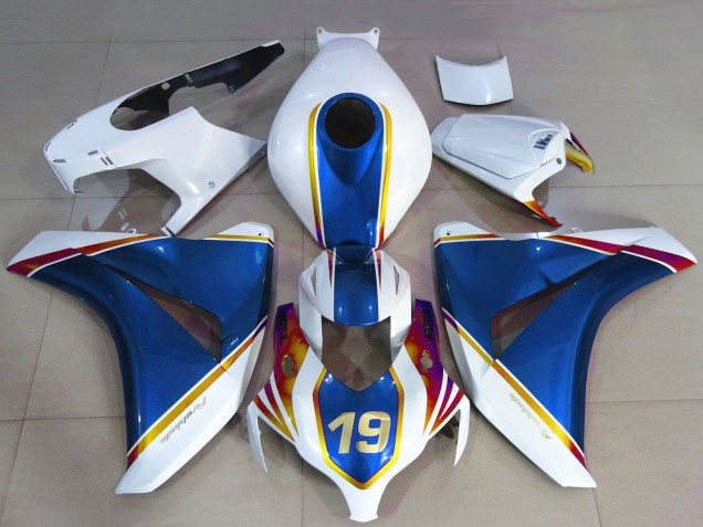 Purchase 2008-2011 White Blue Yellow Red 19 Honda CBR1000RR Motorcycle Fairings UK