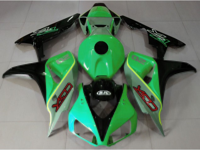 Purchase 2006-2007 Green Blue Glossy Black CBR Style Honda CBR1000RR Motorcycle Fairings UK