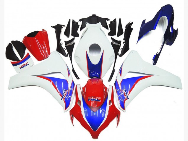 Purchase 2008-2011 White Blue Red HRC Honda CBR1000RR Motorcycle Fairing Kits UK