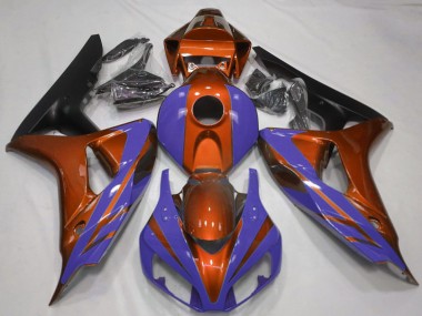 Purchase 2006-2007 Orange Blue Matte Black Honda CBR1000RR Motorcycle Fairings UK