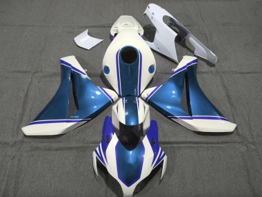 Purchase 2008-2011 White Glossy Pearl Blue Honda CBR1000RR Motorcycle Fairings UK