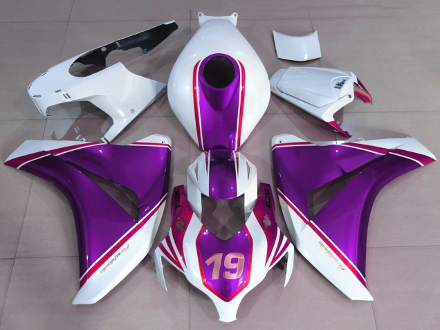 Purchase 2008-2011 White Glossy Purple Pink 19 Honda CBR1000RR Motorcycle Fairings UK