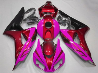 Purchase 2006-2007 Red Pink Matte Black Honda CBR1000RR Motorcycle Fairings UK
