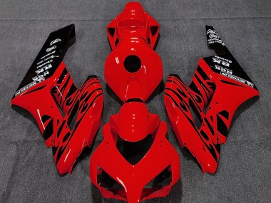 Purchase 2004-2005 Red Glossy Black Flame Honda CBR1000RR Motorcycle Fairings UK