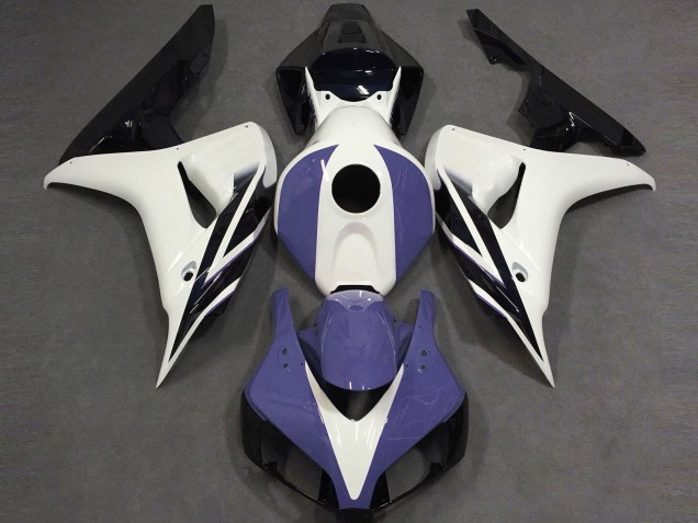 Purchase 2006-2007 White Blue Glossy Black Honda CBR1000RR Motorcycle Fairings UK
