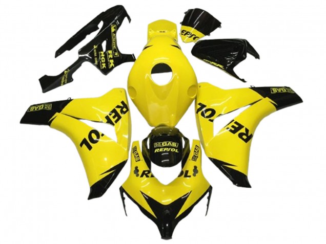 Purchase 2008-2011 Yellow Black Glossy Repsol Honda CBR1000RR Motorcycle Fairings UK