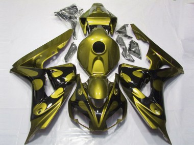 Purchase 2006-2007 Glossy Yellow Glossy Black Flame Honda CBR1000RR Motorcycle Fairings UK