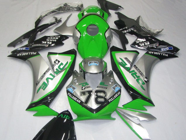 Purchase 2012-2016 Silver Green Glossy Black Honda CBR1000RR Motorcycle Fairings UK