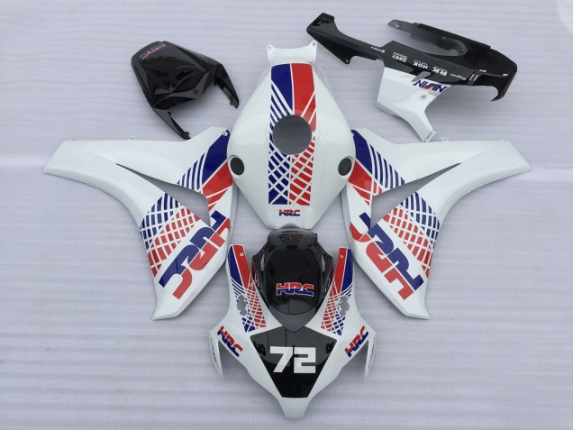 Purchase 2008-2011 White Blue Red HRC 72 Honda CBR1000RR Motorcycle Fairings UK