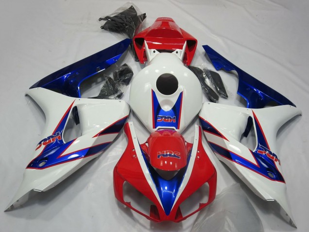 Purchase 2006-2007 White Red Blue HRC OEM Style Honda CBR1000RR Motorcycle Fairings UK