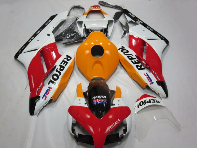Purchase 2004-2005 White Orange Red Glossy Black Repsol HRC Honda CBR1000RR Motorcycle Fairing UK