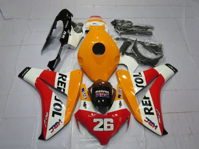 Purchase 2008-2011 Orange White Red Glossy Black Repsol 26 Honda CBR1000RR Motorcycle Fairings UK