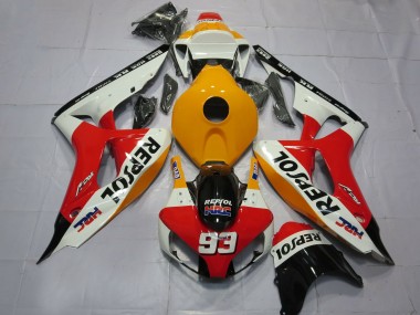 Purchase 2006-2007 Orange White Red Glossy Black Repsol HRC 93 Honda CBR1000RR Motorcycle Fairings UK