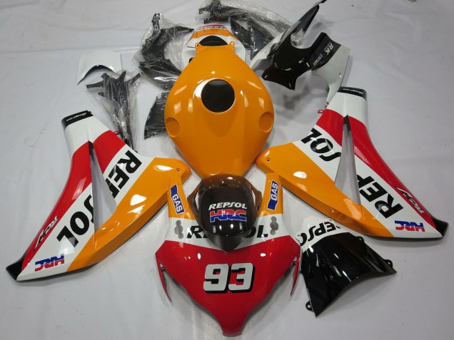Purchase 2008-2011 Orange White Red Glossy Black Repsol 93 Honda CBR1000RR Motorcycle Fairings UK