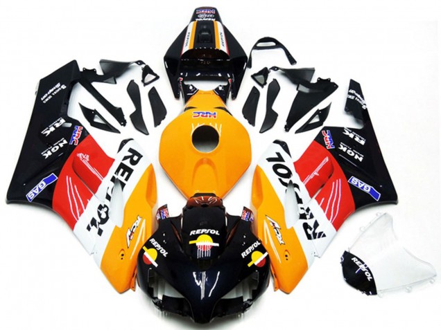 Purchase 2004-2005 Orange White Red Glossy Black Repsol Honda CBR1000RR Motorcycle Fairing Kits UK
