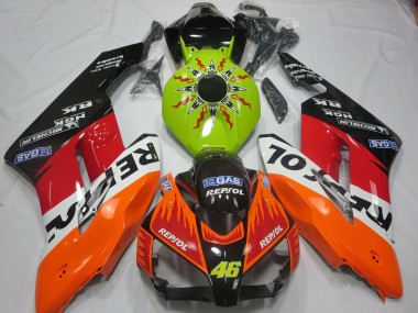 Purchase 2004-2005 Lime Green Orange White Red Glossy Black Rossi Repsol Honda CBR1000RR Motorcycle Fairings UK