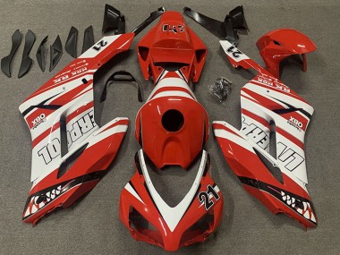 Purchase 2004-2005 White Red Liverpool 21 Honda CBR1000RR Motorcycle Fairings UK
