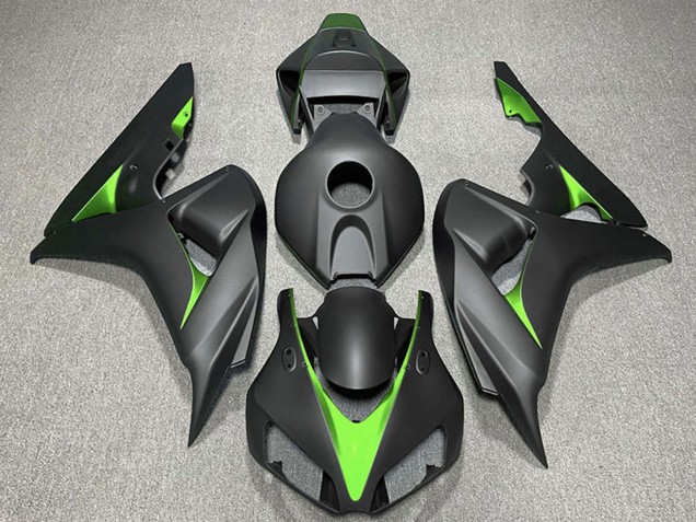 Purchase 2006-2007 Matte Black Green Honda CBR1000RR Motorcycle Fairings UK