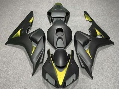 Purchase 2006-2007 Matte Black Yellow Honda CBR1000RR Motorcycle Fairings UK